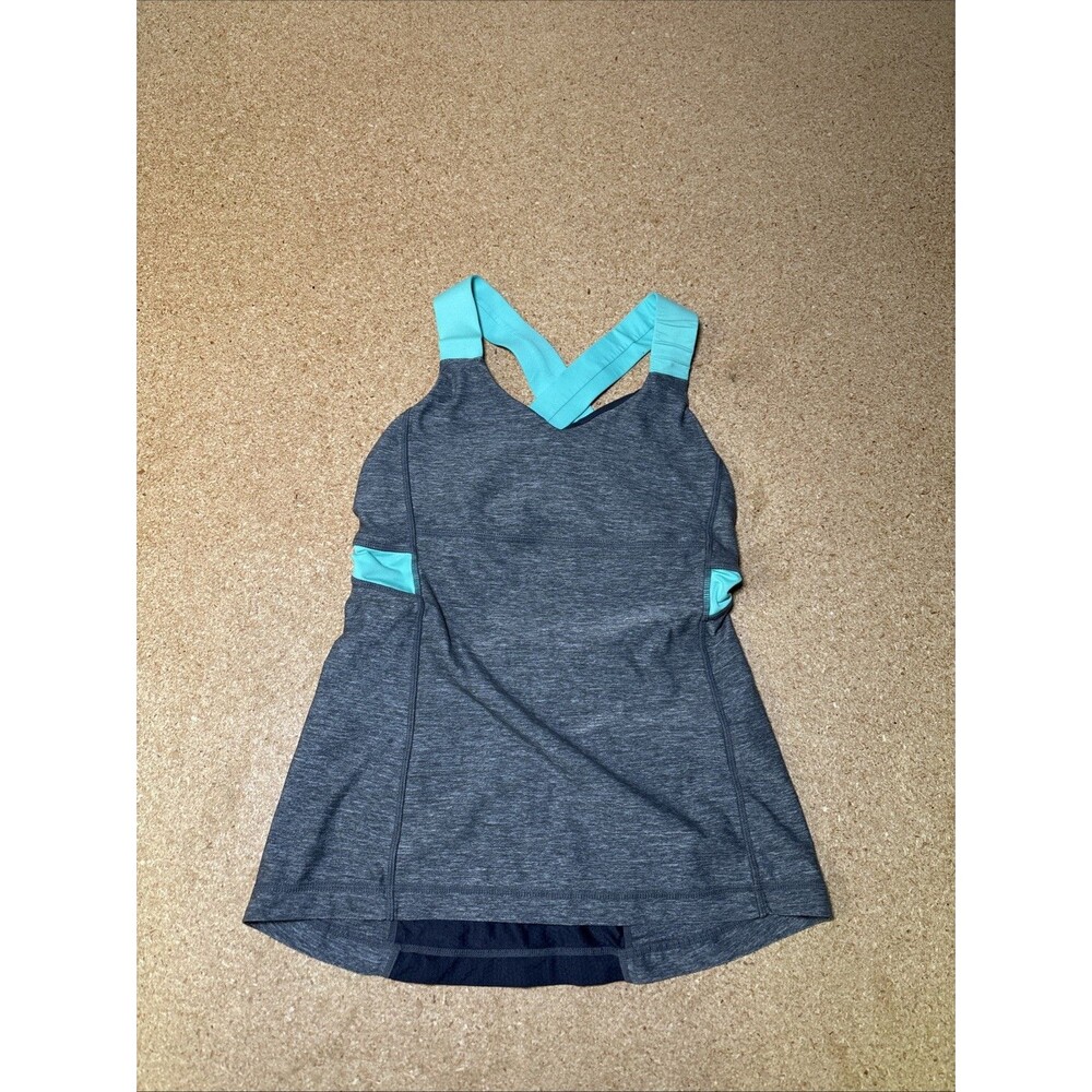 Lululemon Push Your Limits Tank Top Built In Bra, Size 6 No Pads F2